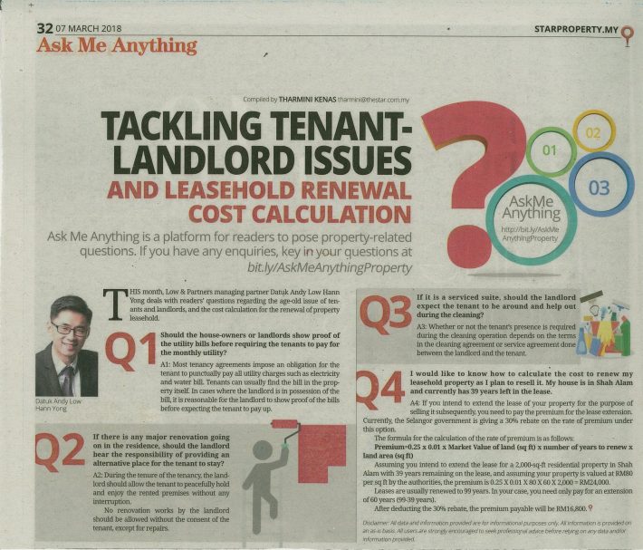 Starproperty Tackling Tenant Landlord Issues 7 March 2018